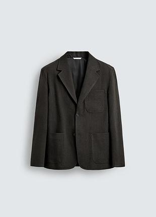 Піджак з кишенями на основі вовни zara