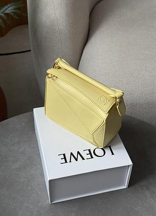 Сумка loewe mini puzzle bag yellow