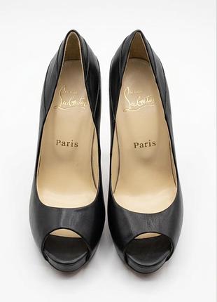 Туфлі christian louboutin, чорні, натуральна шкіра, 36 розмір