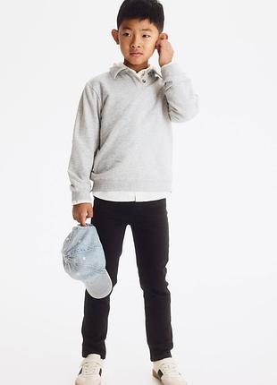 Чорні штани джинси із супереластичного деніму для хлопчиків superstretch slim fit h&amp;m 5-6 9-10 років