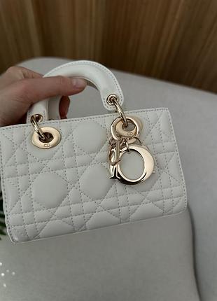 Сумка диор lady d-joy micro bag white