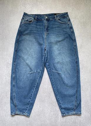 Tu relaxed barrel leg jeans синьо-блакитні жіночі джинси великий розмір батал