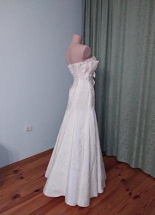 Весільна вечірня випускна сукня  vintage р. 44-46 айворі