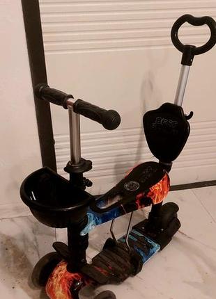 Детский трехколесный самокат best scooter