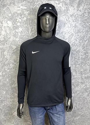 Nike dri-fit кофта m размер на флисе спортивная черная
