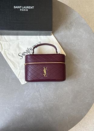 Сумка saint gaby vanity bag laurent burgundy