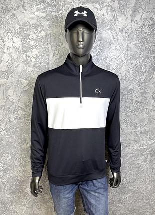 Calvin klein golf кофта l размер спортивная черно-белая