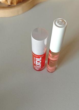 Набор из 2 блесков для губ-golden rose sweet kiss lip oil gloss/ essence, plamping nudes lipgloss 01