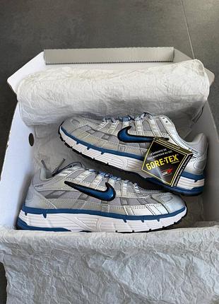 Nike p-6000 silver blue gore-tex