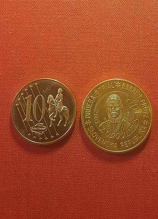 Словаччина 10 євроцентів 2003 р.(slovenská rep-ka), європроби, портрет глюдовита штура(| udovít ↑tquer)