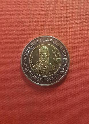 Словакия  2 евро 2003г.(slovenská rep-ka), европробы ,портрет гюдовита штура(ľudovít štúr) редкие