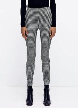 Леггинсы женские m в клеточку zara