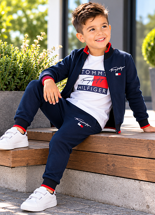 Дитячий повсякденний костюм-трійка для хлопчика "tommy hilfiger" томмі хілфігер, зріст 86–116, (86-92, 92-98, 98-104, 104-110, 110-116), новий