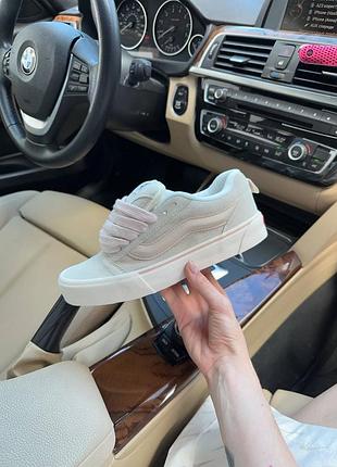 Кеди vans knu old school pink/beige