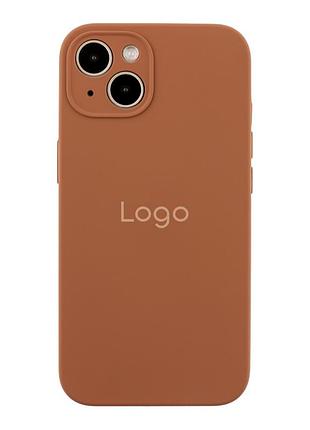Чохол silicone case full size with frame для iphone 13 93.new brown