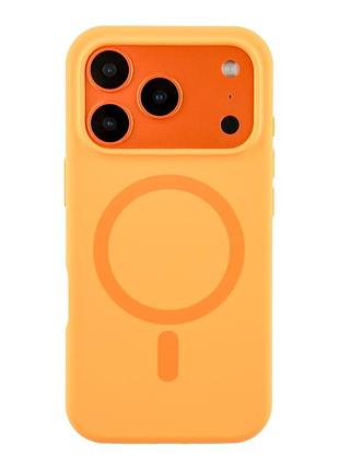 Чехол накладка glow silicone case with magsafe для apple iphone 17 pro панель-накладка для телефона магнитая зарядка orange