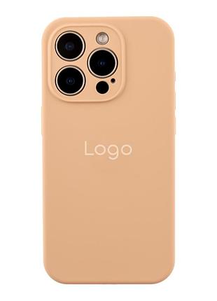 Чохол silicone case full size with frame для iphone 15 pro 92.desert gold
