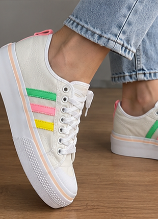 Кросівки/кеди adidas nizza platform j 'multi bright stripes' 37-37.5
