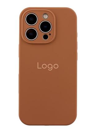 Чохол silicone case full size with frame для iphone 16 pro 93.new brown