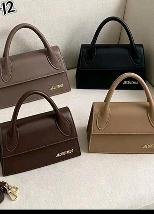 Сумка jacquemus le chiquito moyen shoulder bag в коричневом цвете.