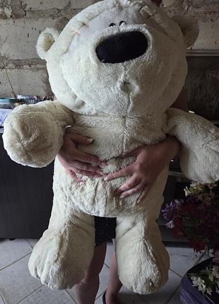 Игрушка  белый мишка, 75 см
