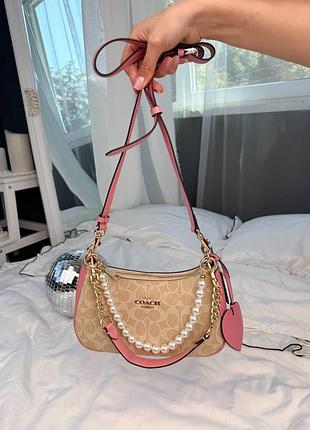 Женская сумка премиум coach signature canvas bag