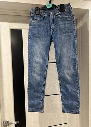 Джинси дитячі h&m на хлопчика slim fit (на підкладці), розмір 140 (9-10 років)
