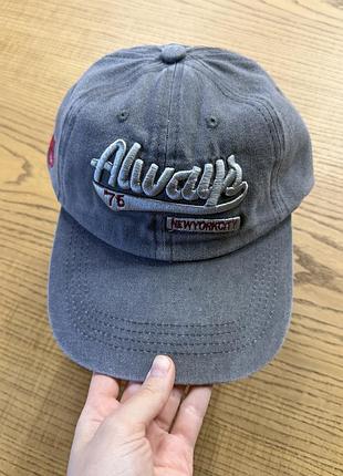Унисекс кепка always 75 new york citi серый