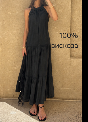 Mos mosh, длинное платье с завязками из 100% вискозы, оригинал