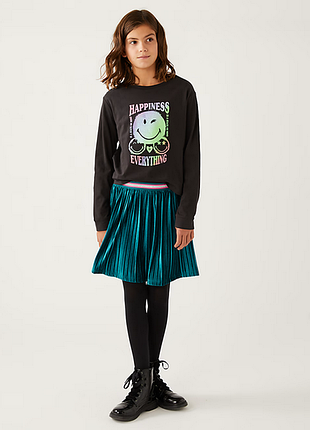 Бархатная плиссированная юбка от marks &amp; spencer на 11-12 лет