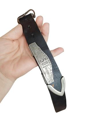 Винтажный кожаный ремень levi's 501 / levi strauss с металлической бляной western y2k