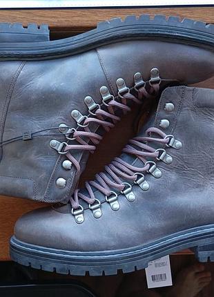Черевики selected homme b slhbirk leather hi 16091349 оригінал нові р.42 натуральний нубук