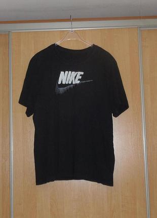 Чёрная футболка/тишка nike tee t-shirt under ck era big logo swoosh original xl-xxl(2xl)-3xl jordan nb champion