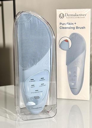 Щеточка для очищения лица с технологией звуковой вибрации dermalactives pureskin cleansing brush