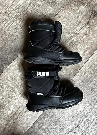 Дитячі сапожки, puma, чорні, на липучці