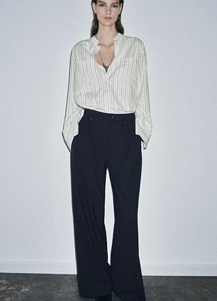 Новинка! жіночі брюки/штани wide leg зі складками від улюбленого бренду zara.