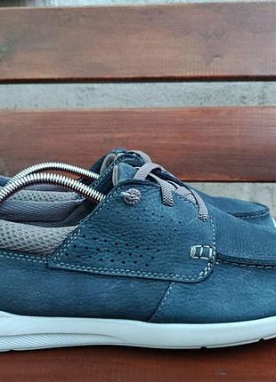 Мужские кожаные туфли / мокасины clarks gorwin moc (размер us 13m / uk 12g / 47 / 30 см)