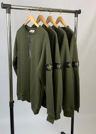 Sweatshirt світшот хакі stone island crewneck xs s