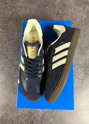 Adidas samba blue white 3