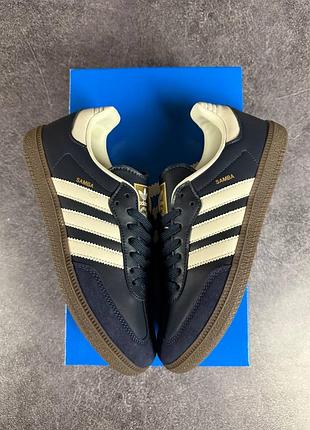 Adidas samba blue white 10