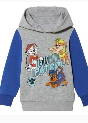 Худи двунитка для мальчика disney щенячий патруль 451185 122-128 см (6-8 years) серый