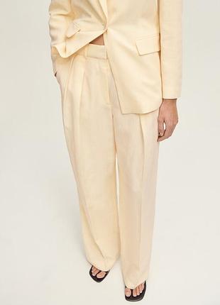Mango selected жіночі льняні брюки штани манго