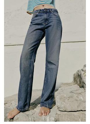 Прямі джинси zara regular fit