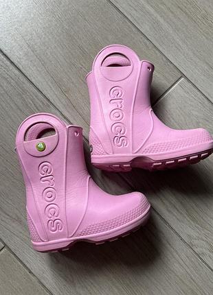 Гумові чоботи crocs ( оригінал) розмір 25-26
