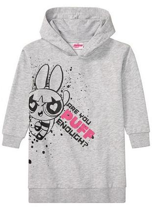 Худи удлиненное для девочки disney the powerpuff girls 442010 122-128 см (6-8 years) серый