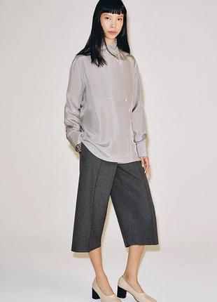 Рубашка zw collection из 100%-го шелка и запахом