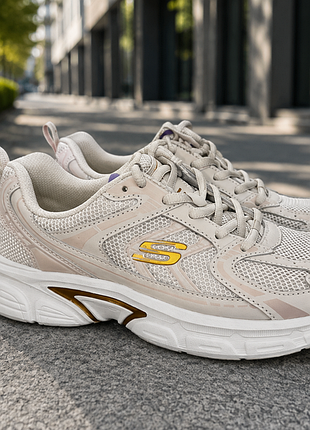 Кросівки skechers р 36 (23 см)  бежеві з золотом memory foam оригінал