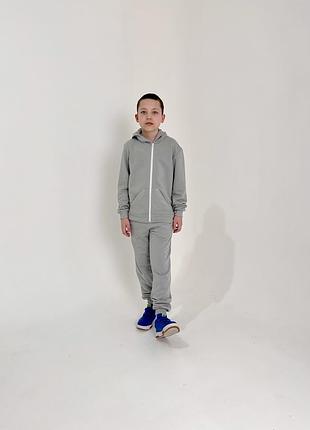 Дитячий костюм з худі на замку, тканина тринитка петля без утеплення