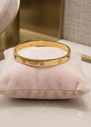 Стильний жорсткий браслет у стилі cartier (медична сталь / stainless steel)