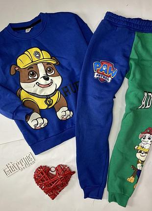 Вживаний повсякденний костюм  zara 9-10р/134см на флісі хлопчик paw patrol
